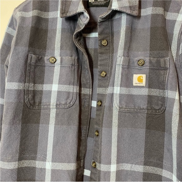 Carhartt Women’s Heavyweight Twill Plaid Shirt jacket size medium - Picture 7 of 13